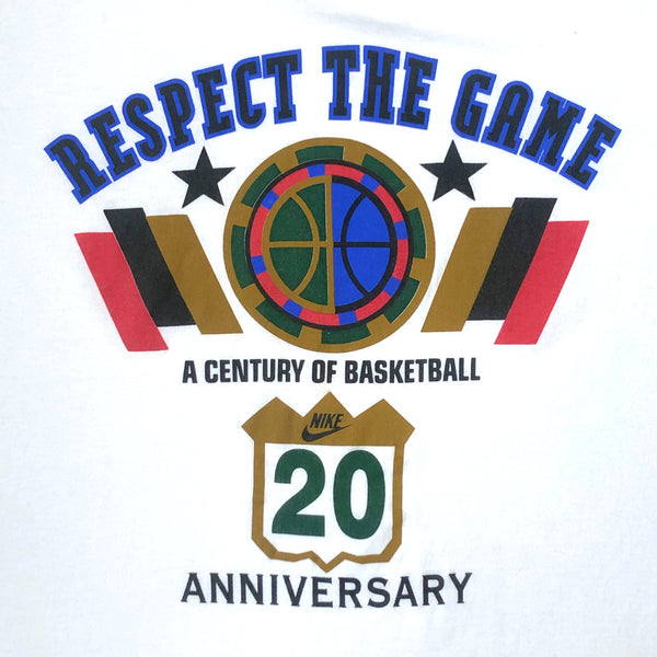 Vintage Nike 20th Anniversary "Respect the Game" 100 Years of Basketball Flight Force Air Jordan T-Shirt (XL)