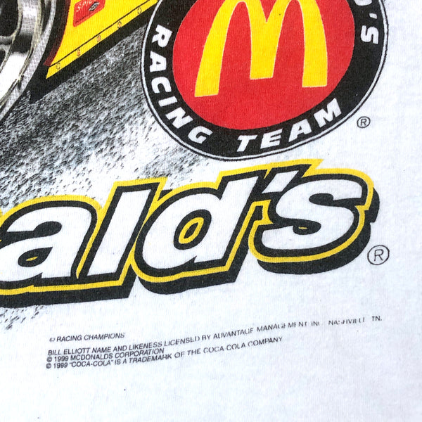 Vintage NASCAR Bill Elliott McDonald's Racing All Over Print T-Shirt (M)