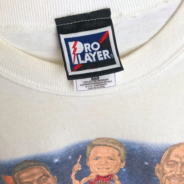 Vintage NBA Chicago Bulls 1998 Champions Pro Player Caricature T-Shirt (XL)
