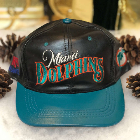 Vintage NFL Miami Dolphins Modern Genuine Leather Snapback Hat