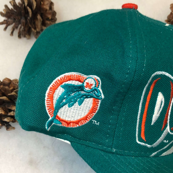 Vintage Deadstock NWOT NFL Miami Dolphins The Game Fin Wool Snapback Hat