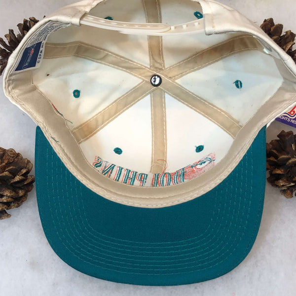 Vintage Deadstock NWT NFL Miami Dolphins YoungAn Tri-Bar Twill Snapback Hat