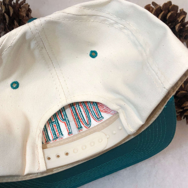 Vintage Deadstock NWT NFL Miami Dolphins YoungAn Tri-Bar Twill Snapback Hat