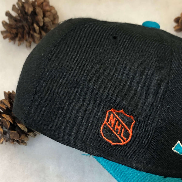 Vintage NHL San Jose Sharks Sports Specialties Script Wool Snapback Hat