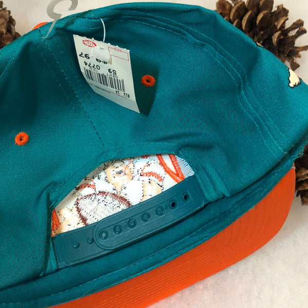 Vintage Deadstock NWT 1993 NFL Miami Dolphins The Flintstones Fred Hanna-Barbera Twill Snapback Hat