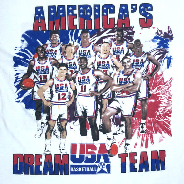 Vintage 1992 USA Basketball Dream Team Bootleg T-Shirt (M)