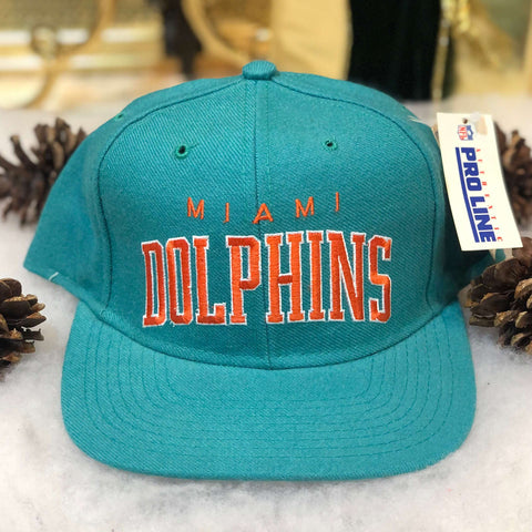 Vintage Deadstock NWT NFL Miami Dolphins Starter Arch Wool Snapback Hat