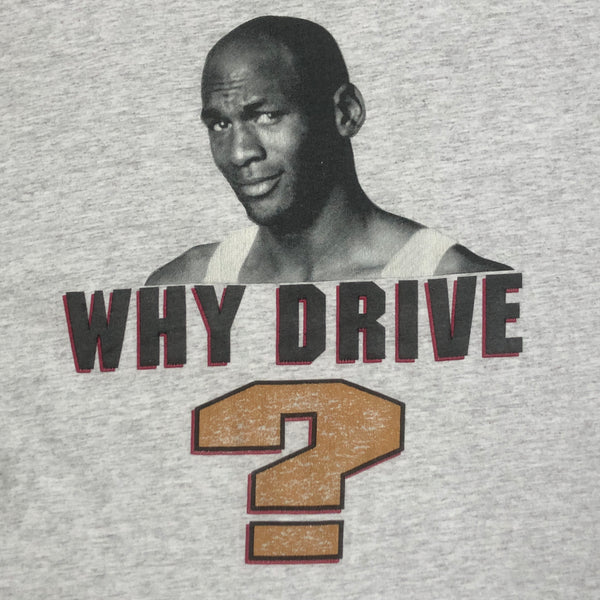 Vintage NBA Michael Jordan Nike Why Drive When You Can Fly T-Shirt (L)