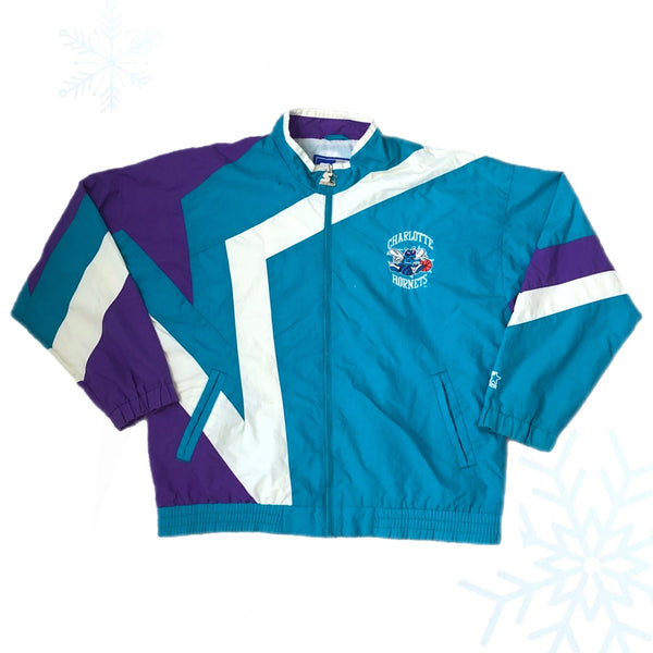 Vintage NBA Charlotte Hornets Starter Windbreaker Jacket (L)