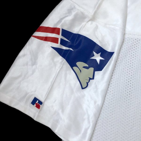 Vintage Deadstock NWT NFL New England Patriots Russell Athletic White Blank Jersey (Size 48)