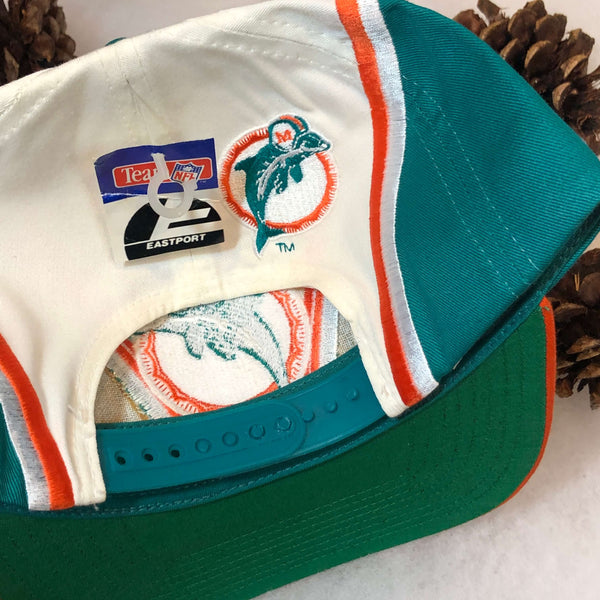 Vintage Deadstock NWT NFL Miami Dolphins Eastport Twill Snapback Hat