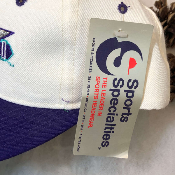 Vintage Deadstock NWT 1993 NBA All-Star Game Weekend Utah Sports Specialties Plain Logo Wool Snapback Hat