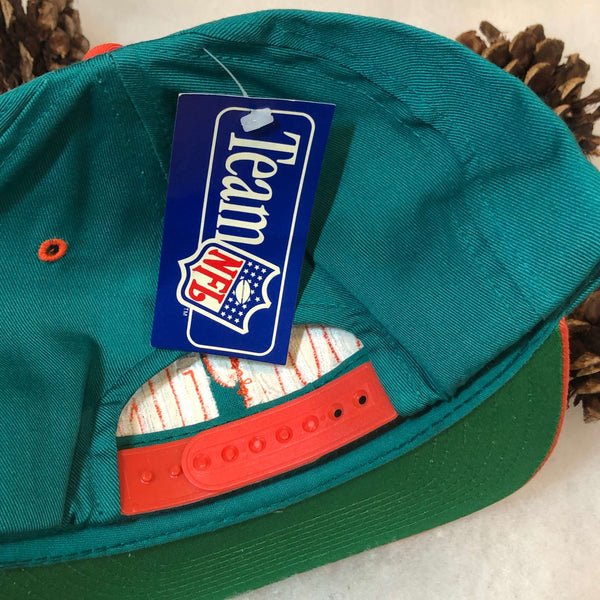 Vintage Deadstock NWT NFL Miami Dolphins Competitor Spellout Twill Snapback Hat