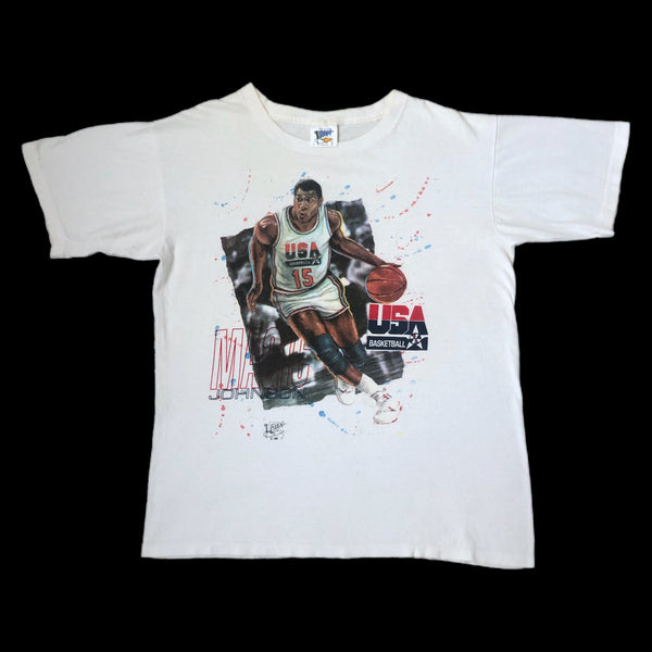 Vintage 1992 USA Basketball Dream Team Magic Johnson T-Shirt (L)
