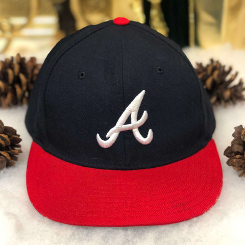Vintage MLB Atlanta Braves New Era Wool Fitted Hat 7 1/4