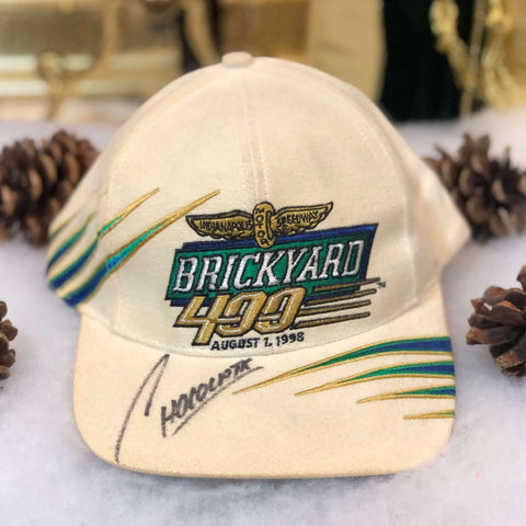 Vintage Deadstock NWOT 1998 NASCAR Brickyard 400 Chocolate Myers Autographed Top of the World Strapback Hat