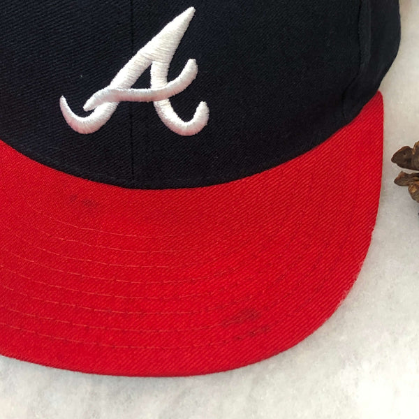 Vintage MLB Atlanta Braves New Era Wool Fitted Hat 7 1/4