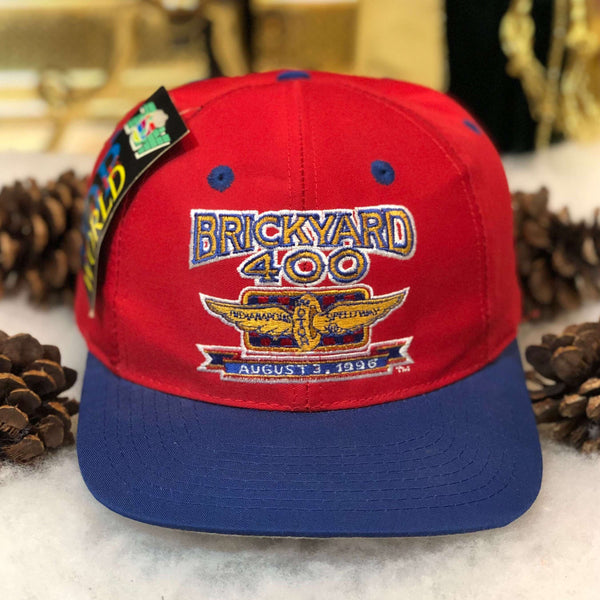 Vintage Deadstock NWT 1996 NASCAR Brickyard 400 Top of the World Twill Snapback Hat