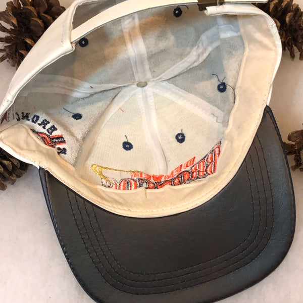 Vintage NFL Denver Broncos Leather Strapback Hat