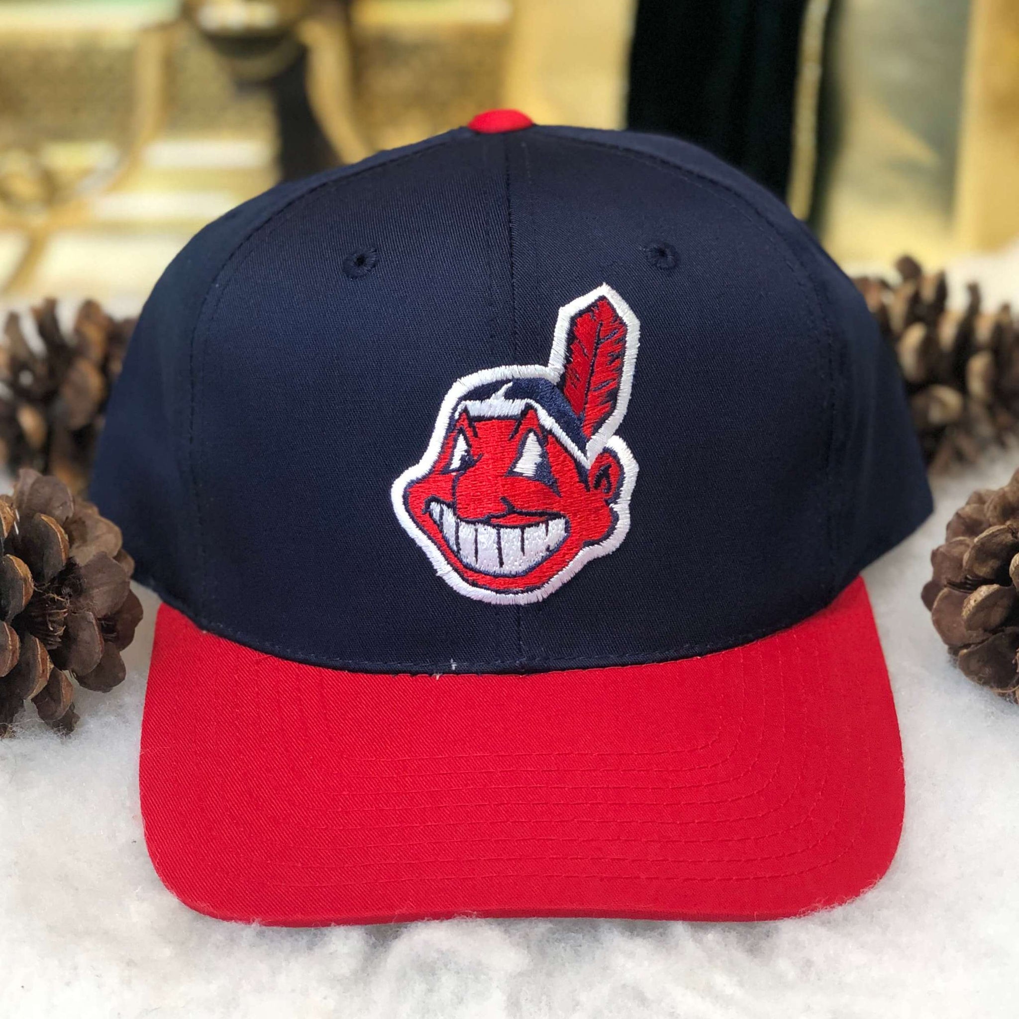 Vintage MLB Cleveland Indians American Needle Twill Snapback Hat