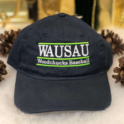 Deadstock NWT Wausau Woodchucks Wisconsin Summer Baseball The Game Split Bar Strapback Hat