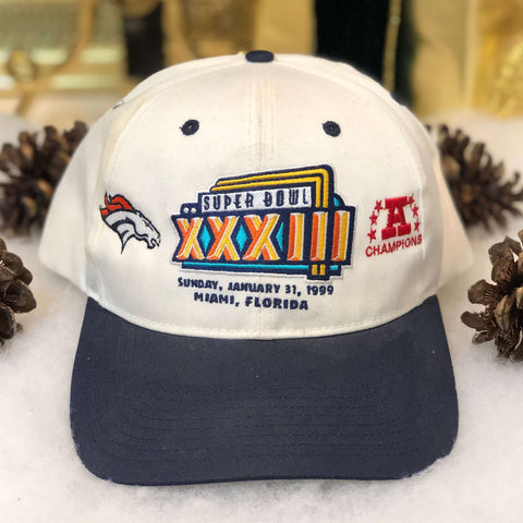 Vintage NFL Super Bowl XXXIII Denver Broncos Atlanta Falcons Twins Enterprise Twill Snapback Hat