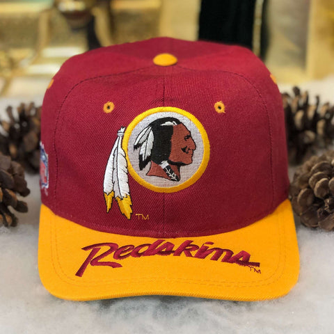 Vintage NFL Washington Redskins Sports Specialties Brim Script Wool Snapback Hat