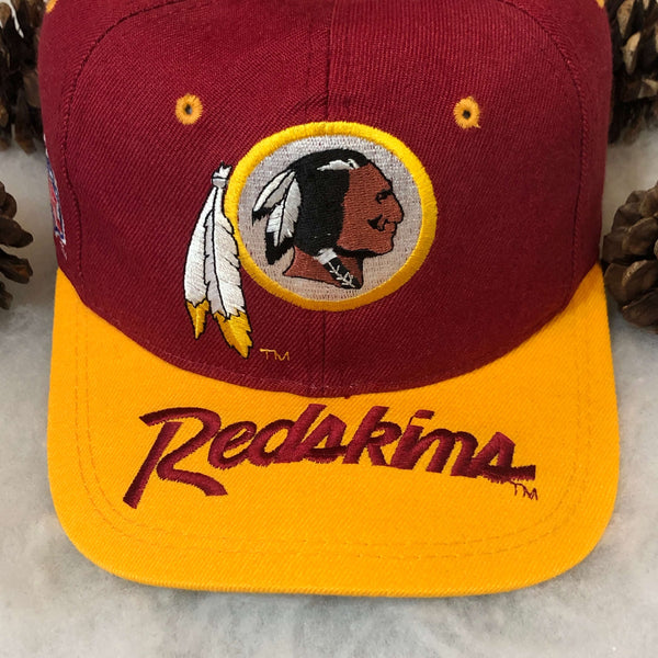 Vintage NFL Washington Redskins Sports Specialties Brim Script Wool Snapback Hat
