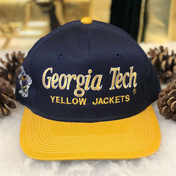 Vintage NCAA Georgia Tech Yellow Jackets Sports Specialties Script Twill Snapback Hat *BROKEN SNAPS*