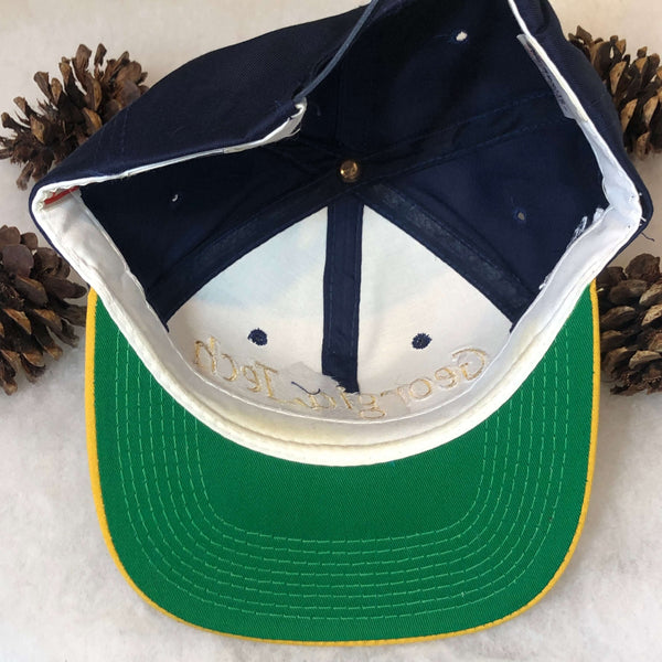 Vintage NCAA Georgia Tech Yellow Jackets Sports Specialties Script Twill Snapback Hat *BROKEN SNAPS*