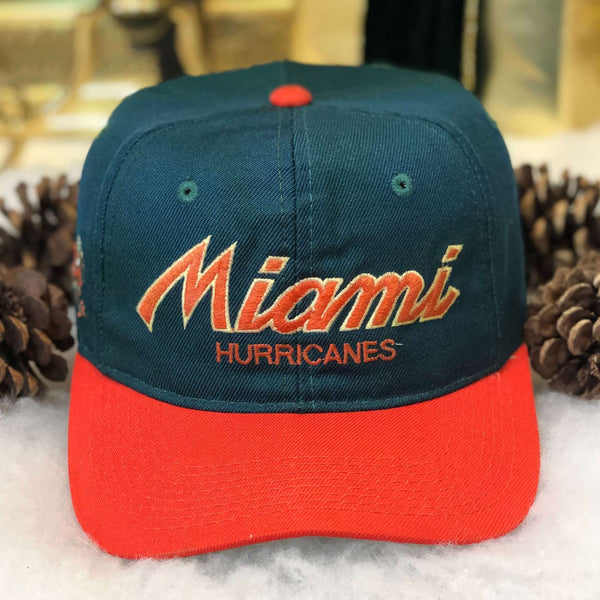 Vintage NCAA Miami Hurricanes Sports Specialties Script Wool Snapback Hat