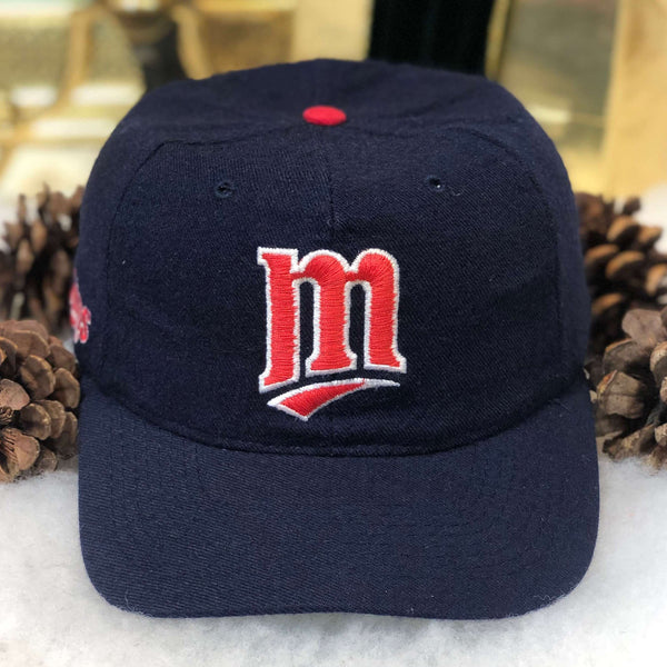 Vintage MLB Minnesota Twins American Needle Blockhead Wool Snapback Hat