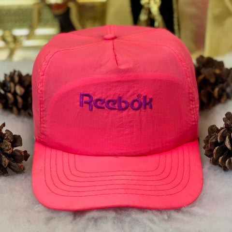Vintage Reebok Neon Pink Nylon Snapback Hat