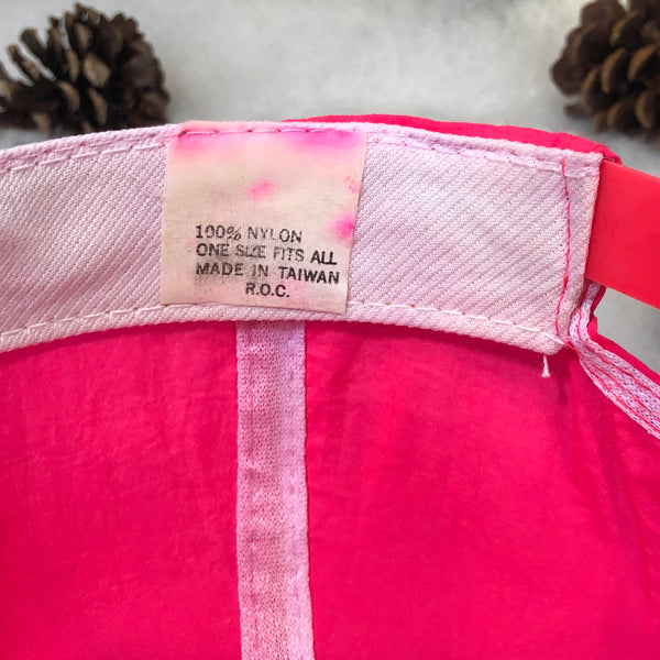 Vintage Reebok Neon Pink Nylon Snapback Hat