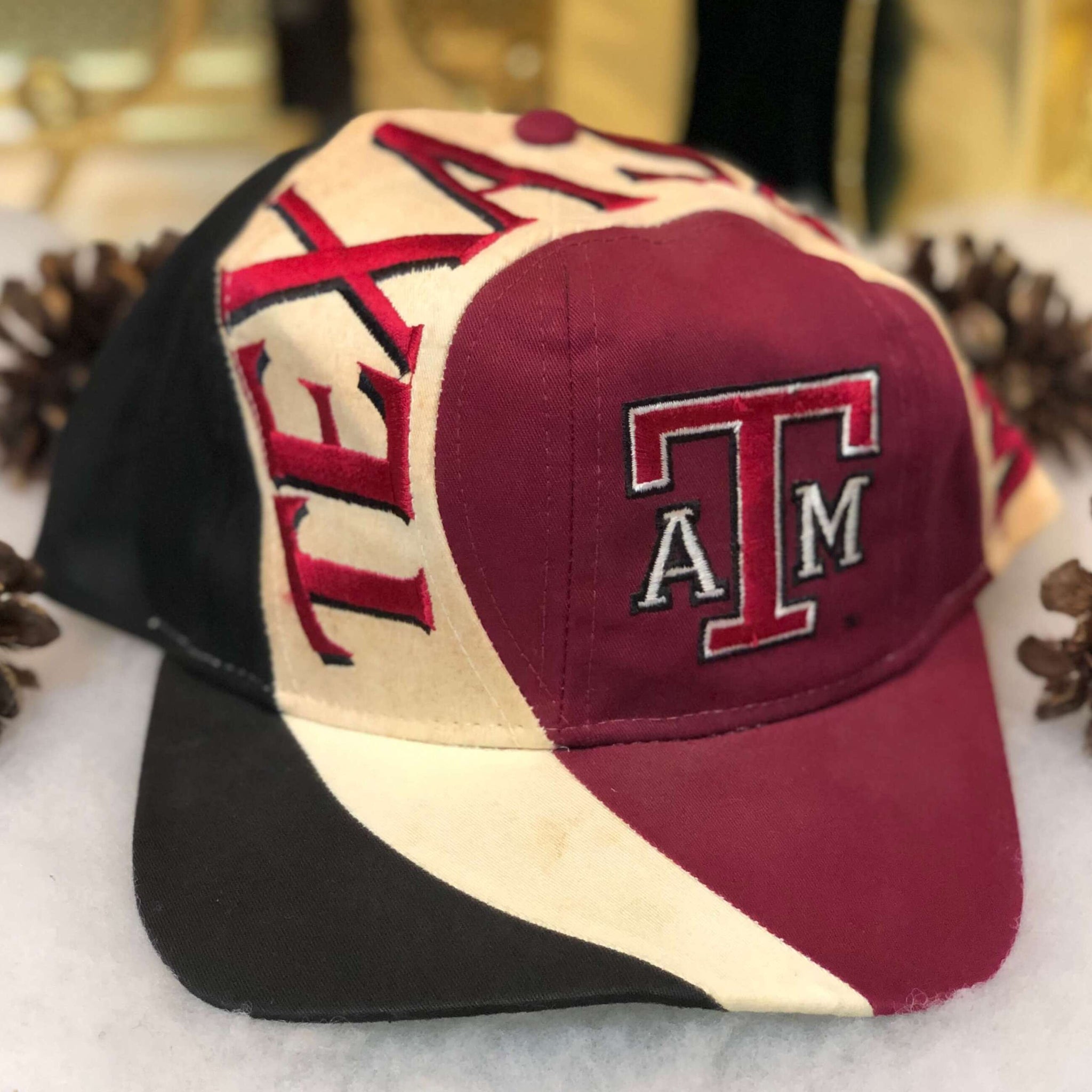 Vintage NCAA Texas A&M Aggies Twins Enterprise Highway Twill Snapback Hat
