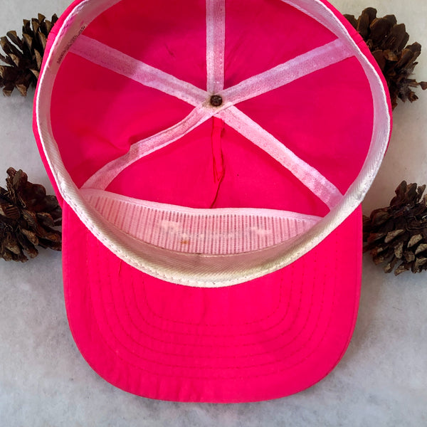 Vintage Reebok Neon Pink Nylon Snapback Hat