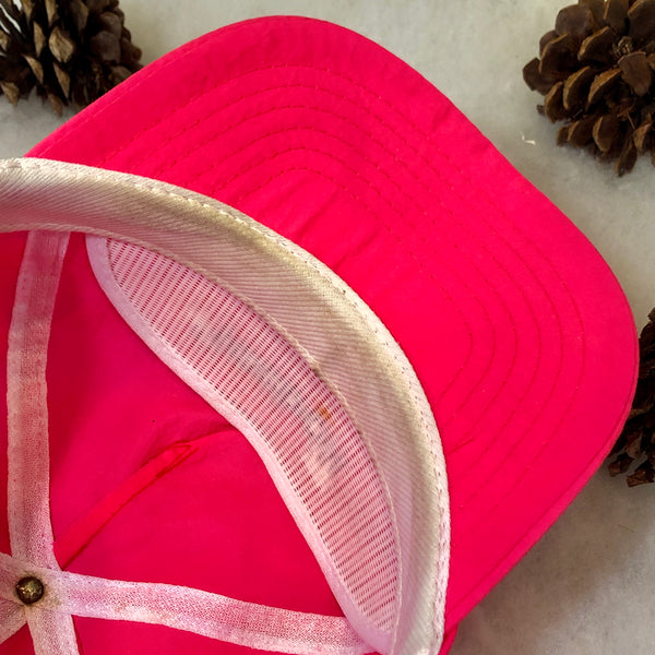 Vintage Reebok Neon Pink Nylon Snapback Hat