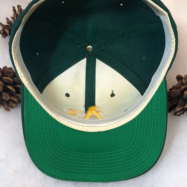 Vintage MLB Oakland Athletics Sports Specialties Plain Logo Wool Snapback Hat