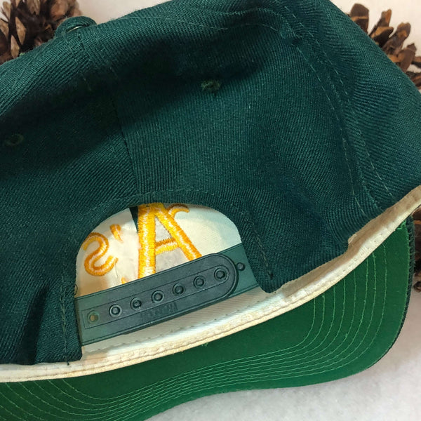 Vintage MLB Oakland Athletics Sports Specialties Plain Logo Wool Snapback Hat