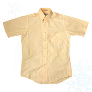 Vintage L.L. Bean Made In USA Yellow Button-Up Shirt (M)
