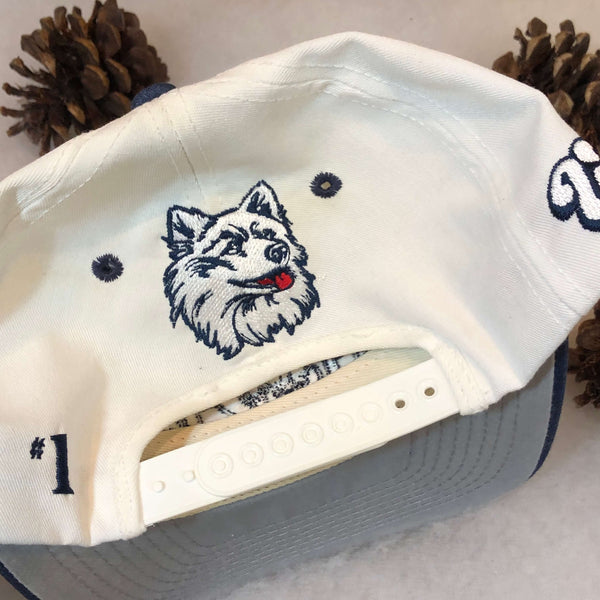Vintage NCAA UConn Connecticut Huskies #1 Apparel Twill Snapback Hat