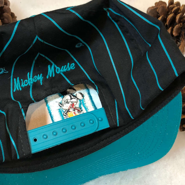 Vintage Disney Mickey Mouse Pinstripe Twill Snapback Hat