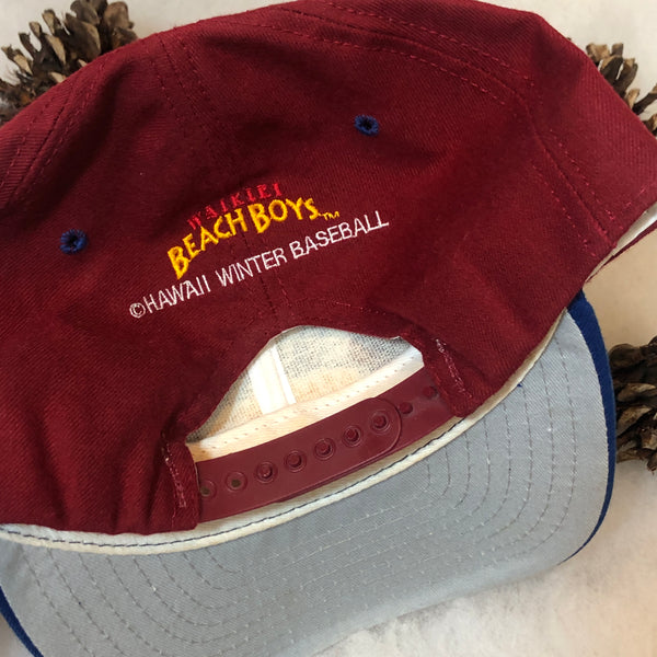 Vintage Waikiki Beach Boys Hawaii Winter Baseball New Era Wool Snapback Hat