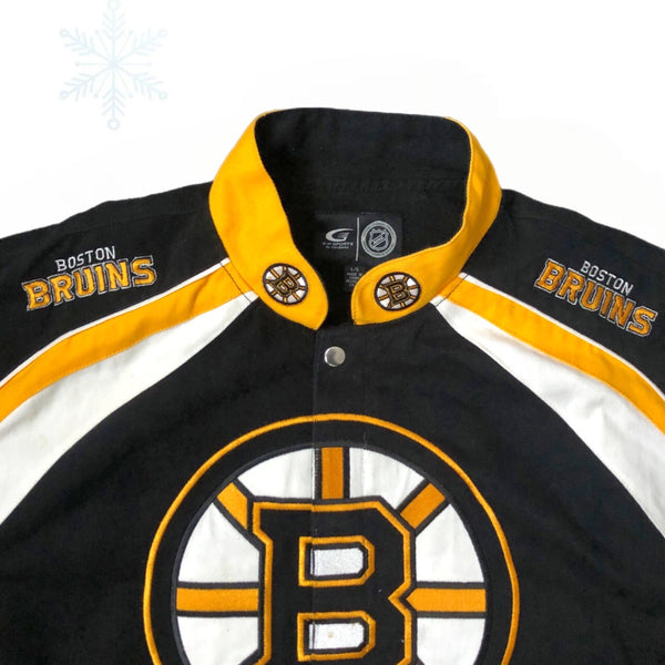 NHL Boston Bruins G-III Carl Banks Racing Jacket (L)