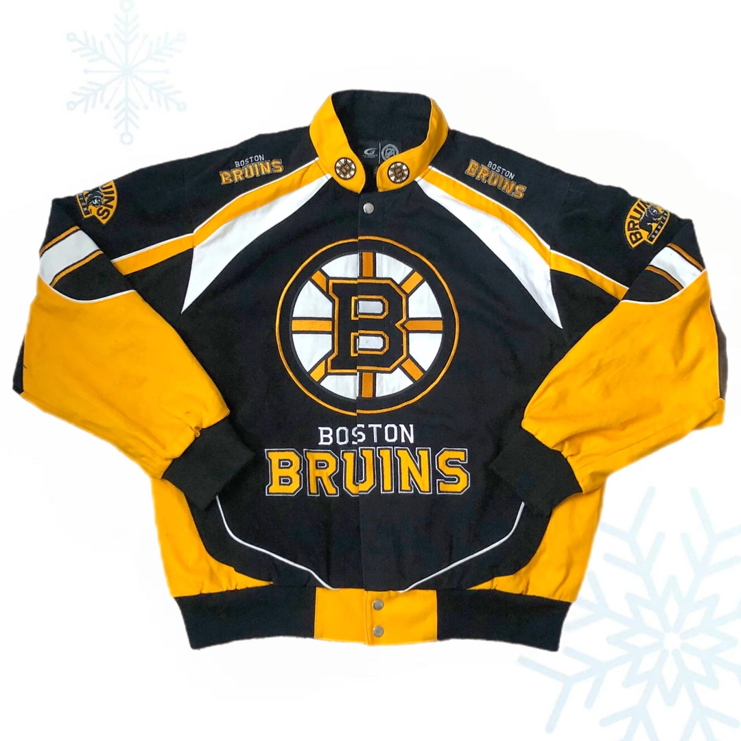 NHL Boston Bruins G-III Carl Banks Racing Jacket (L)