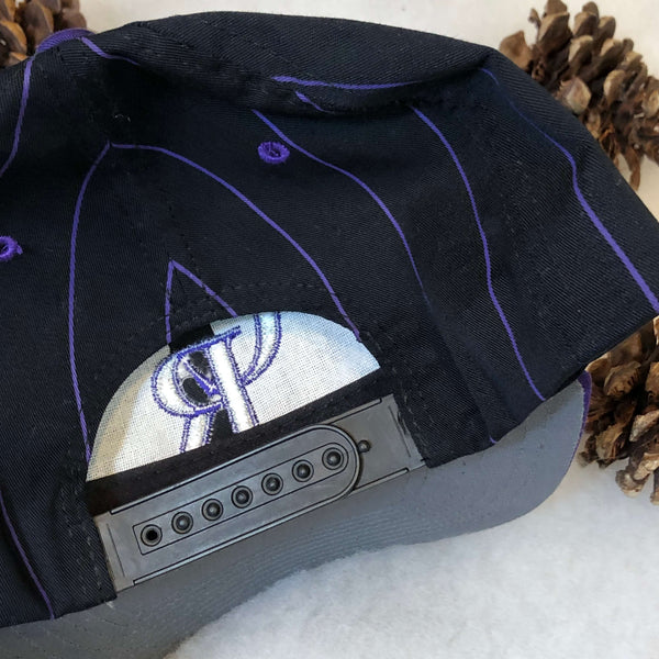 Vintage MLB Colorado Rockies Pinstripe Twins Enterprise Twill Snapback Hat