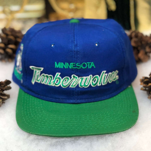 Vintage NBA Minnesota Timberwolves Sports Specialties Script Twill Snapback Hat