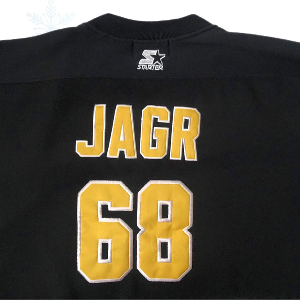 Vintage NHL Pittsburgh Penguins Jaromir Jagr Starter Jersey Crewneck Sweatshirt (L)