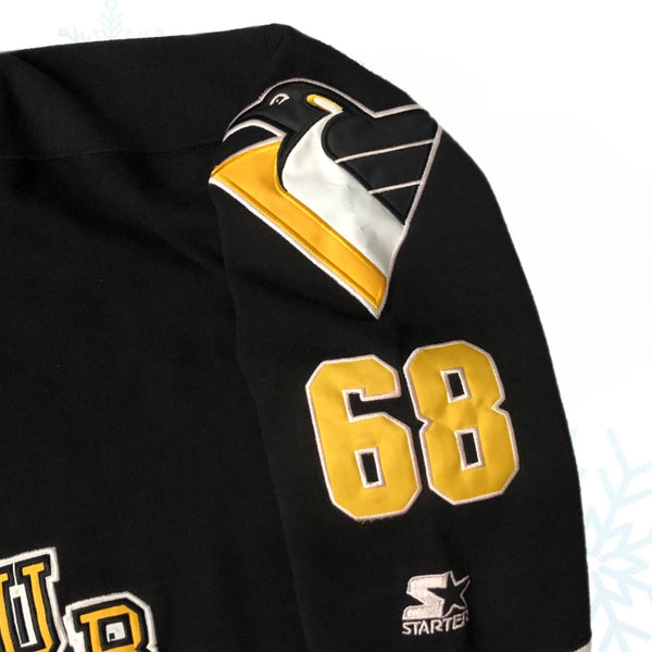 Vintage NHL Pittsburgh Penguins Jaromir Jagr Starter Jersey Crewneck Sweatshirt (L)