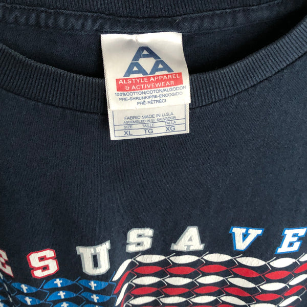 Vintage Jesus Saves One Nation Under God T-Shirt (XL)